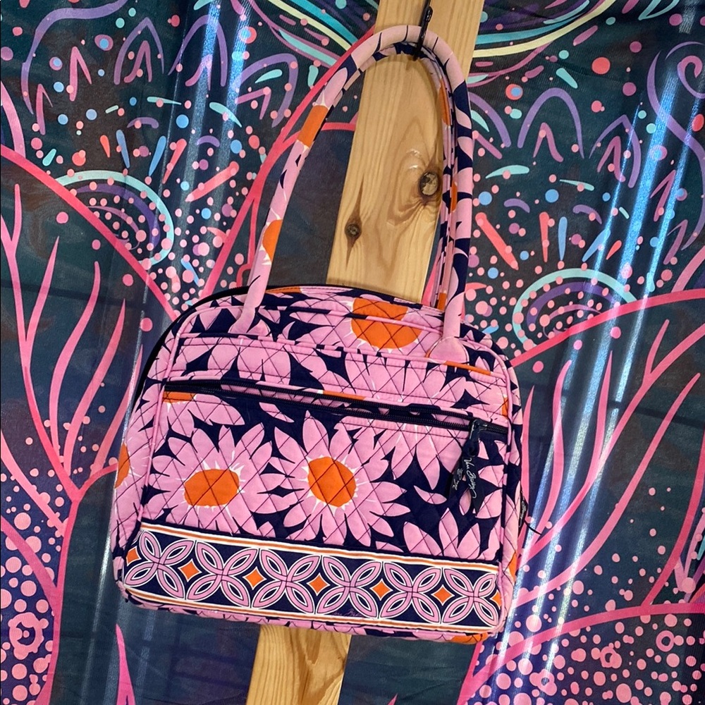 Vera Bradley - Vibrant Pink and Purple Floral Tote Bag - “Loves Me”
